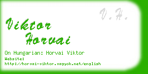 viktor horvai business card